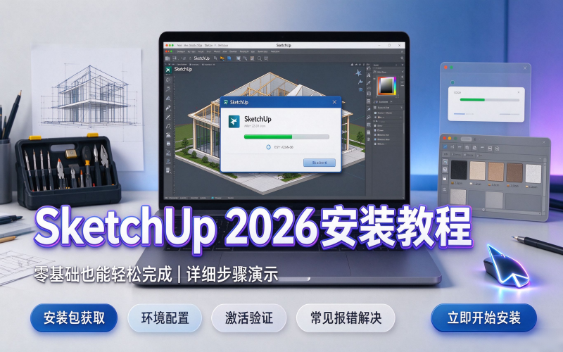 SketchUp 2026 怎么安装？看这一篇就够了