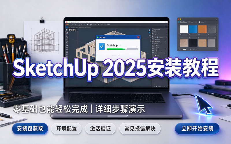 SketchUp 2025安装教程，一步到位